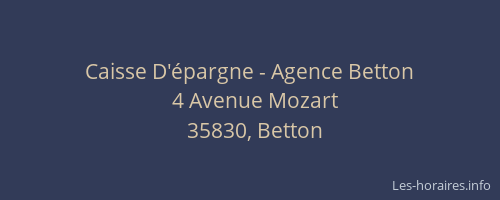 Caisse D'épargne - Agence Betton