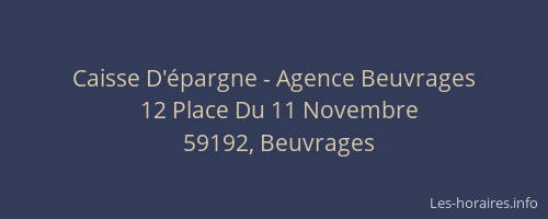 Caisse D'épargne - Agence Beuvrages