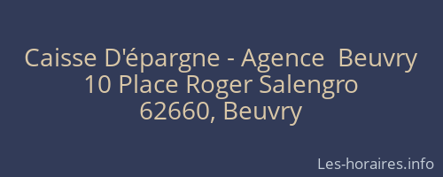 Caisse D'épargne - Agence  Beuvry