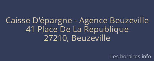 Caisse D'épargne - Agence Beuzeville