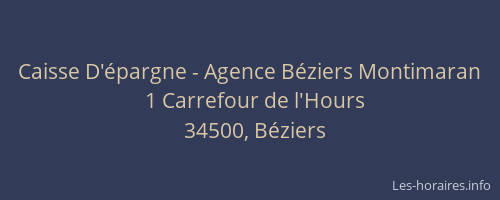 Caisse D'épargne - Agence Béziers Montimaran