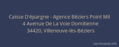 Caisse D'épargne - Agence Béziers Point Mil