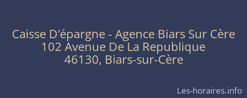 Caisse D'épargne - Agence Biars Sur Cère