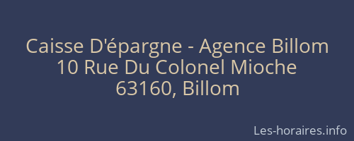 Caisse D'épargne - Agence Billom