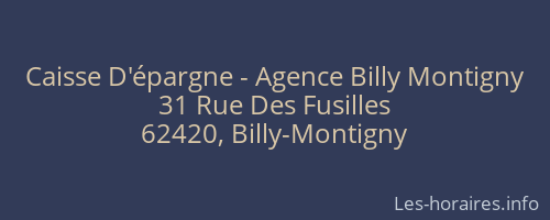 Caisse D'épargne - Agence Billy Montigny
