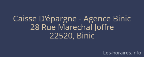 Caisse D'épargne - Agence Binic