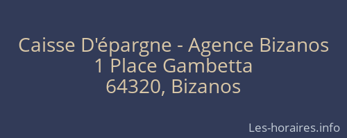Caisse D'épargne - Agence Bizanos
