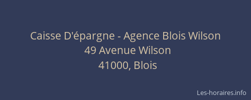 Caisse D'épargne - Agence Blois Wilson