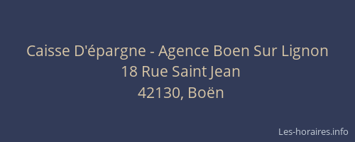 Caisse D'épargne - Agence Boen Sur Lignon