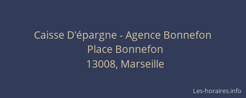 Caisse D'épargne - Agence Bonnefon