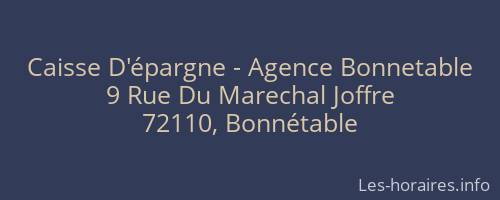 Caisse D'épargne - Agence Bonnetable