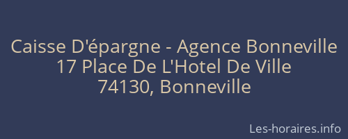 Caisse D'épargne - Agence Bonneville