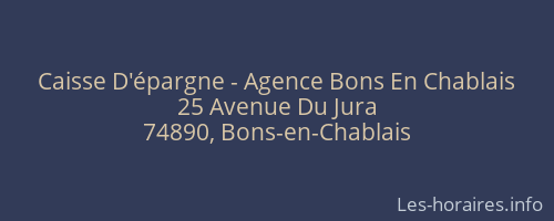 Caisse D'épargne - Agence Bons En Chablais