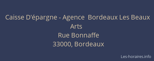 Caisse D'épargne - Agence  Bordeaux Les Beaux Arts