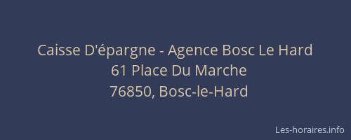 Caisse D'épargne - Agence Bosc Le Hard
