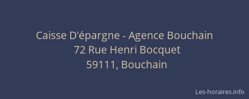 Caisse D'épargne - Agence Bouchain