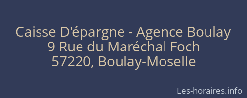 Caisse D'épargne - Agence Boulay