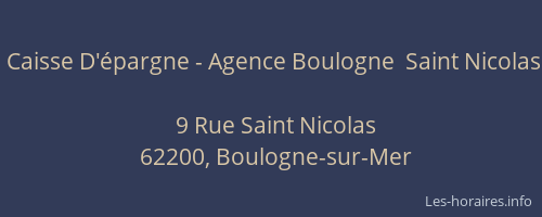 Caisse D'épargne - Agence Boulogne  Saint Nicolas
