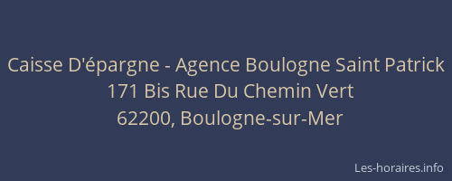 Caisse D'épargne - Agence Boulogne Saint Patrick