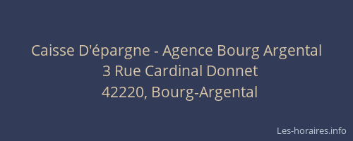 Caisse D'épargne - Agence Bourg Argental