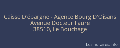 Caisse D'épargne - Agence Bourg D'Oisans