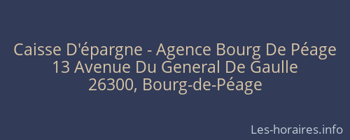Caisse D'épargne - Agence Bourg De Péage