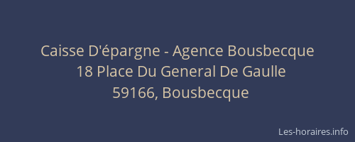 Caisse D'épargne - Agence Bousbecque