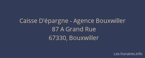 Caisse D'épargne - Agence Bouxwiller