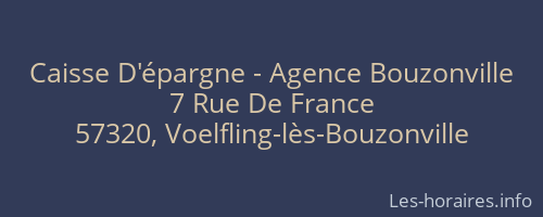 Caisse D'épargne - Agence Bouzonville
