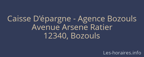 Caisse D'épargne - Agence Bozouls