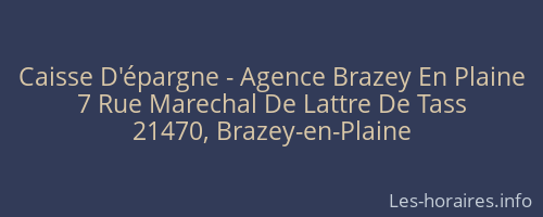 Caisse D'épargne - Agence Brazey En Plaine