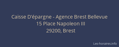 Caisse D'épargne - Agence Brest Bellevue