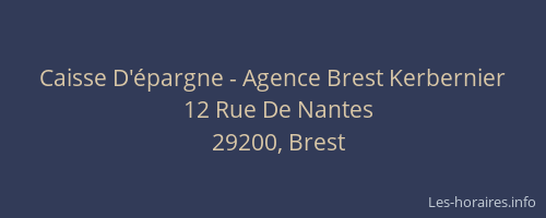 Caisse D'épargne - Agence Brest Kerbernier
