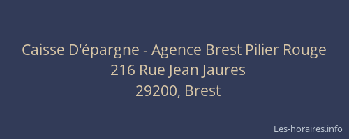 Caisse D'épargne - Agence Brest Pilier Rouge