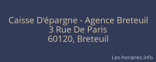 Caisse D'épargne - Agence Breteuil