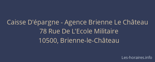Caisse D'épargne - Agence Brienne Le Château