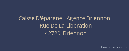 Caisse D'épargne - Agence Briennon