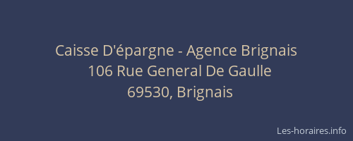 Caisse D'épargne - Agence Brignais