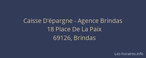 Caisse D'épargne - Agence Brindas