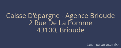 Caisse D'épargne - Agence Brioude