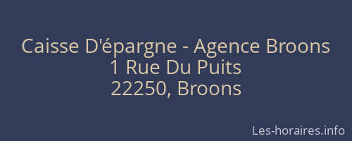Caisse D'épargne - Agence Broons
