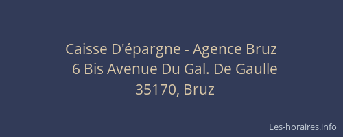 Caisse D'épargne - Agence Bruz