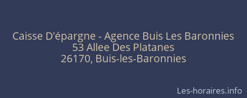 Caisse D'épargne - Agence Buis Les Baronnies