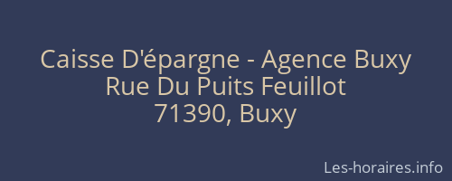 Caisse D'épargne - Agence Buxy
