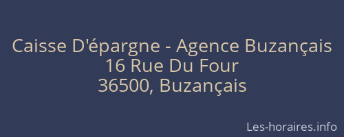 Caisse D'épargne - Agence Buzançais