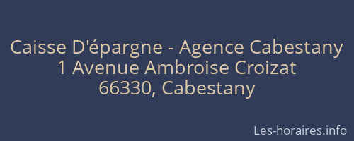 Caisse D'épargne - Agence Cabestany