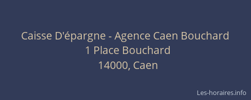 Caisse D'épargne - Agence Caen Bouchard