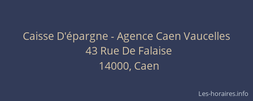 Caisse D'épargne - Agence Caen Vaucelles