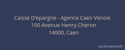Caisse D'épargne - Agence Caen Venoix