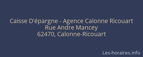 Caisse D'épargne - Agence Calonne Ricouart